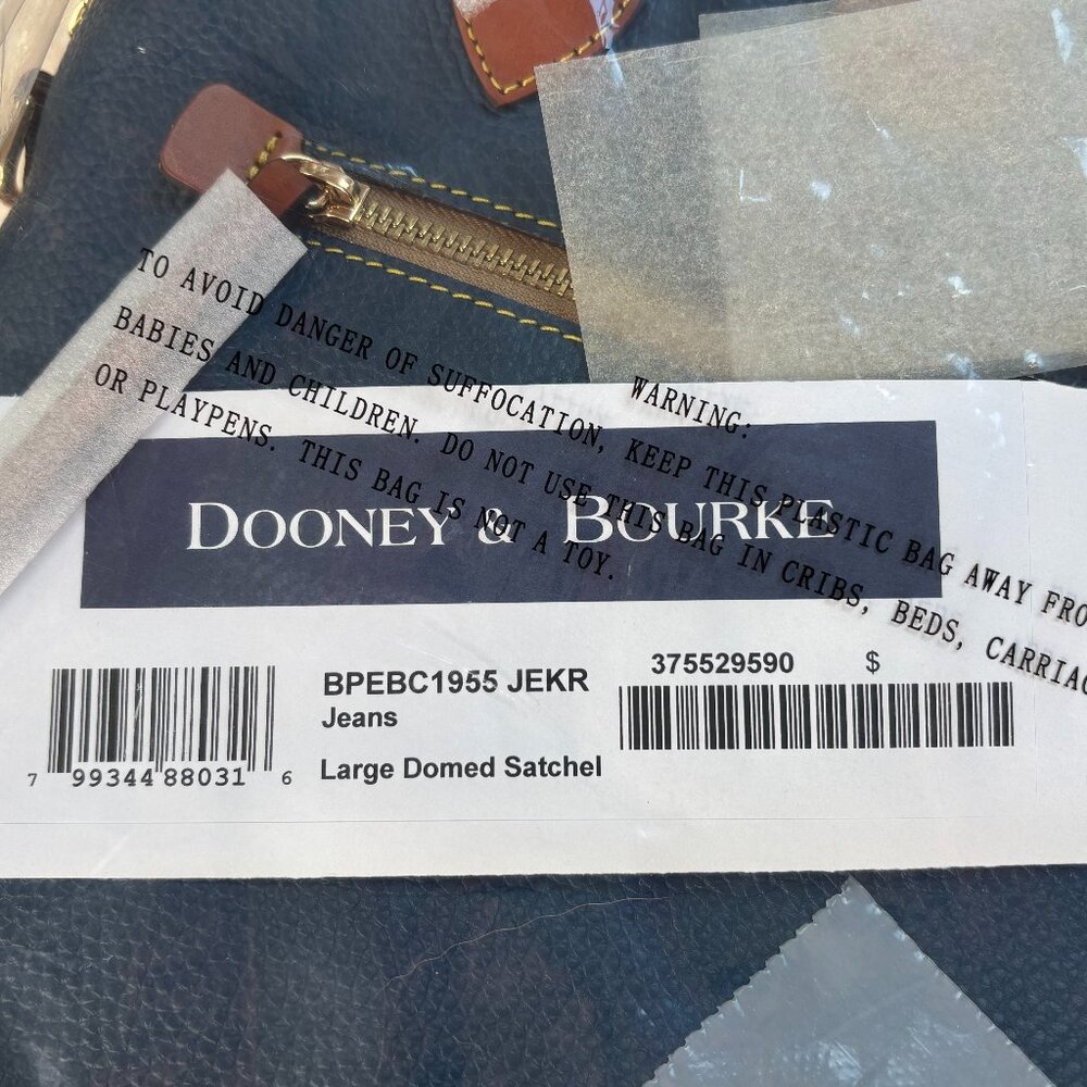 Dooney & Bourke Pebble Grain LARGE Domed Satchel/Shoulder Bag/Crossbody Bag - Picture 14 of 15